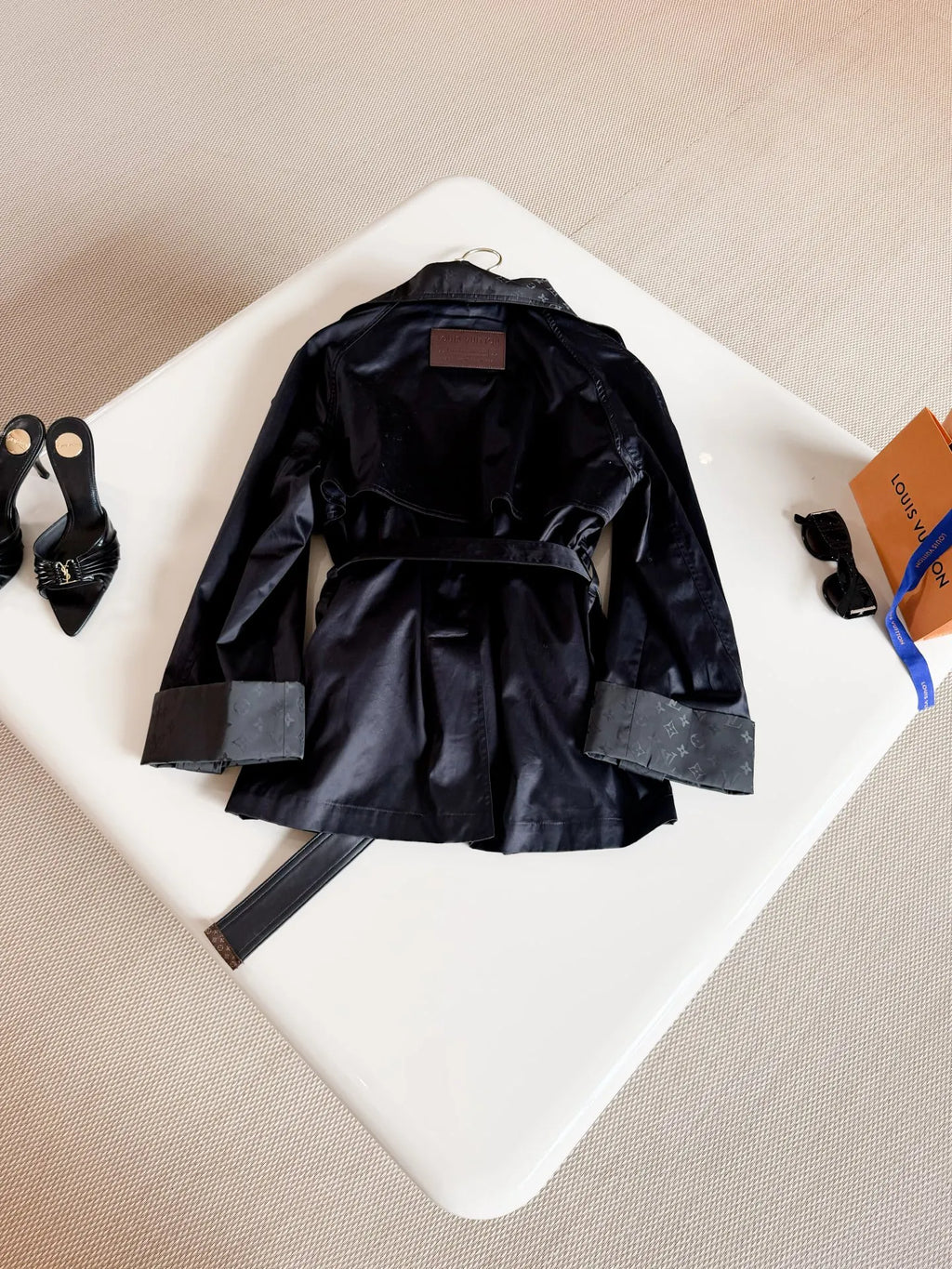 Louis Women's Monogram Lapel Oversized Trench Coat 26S