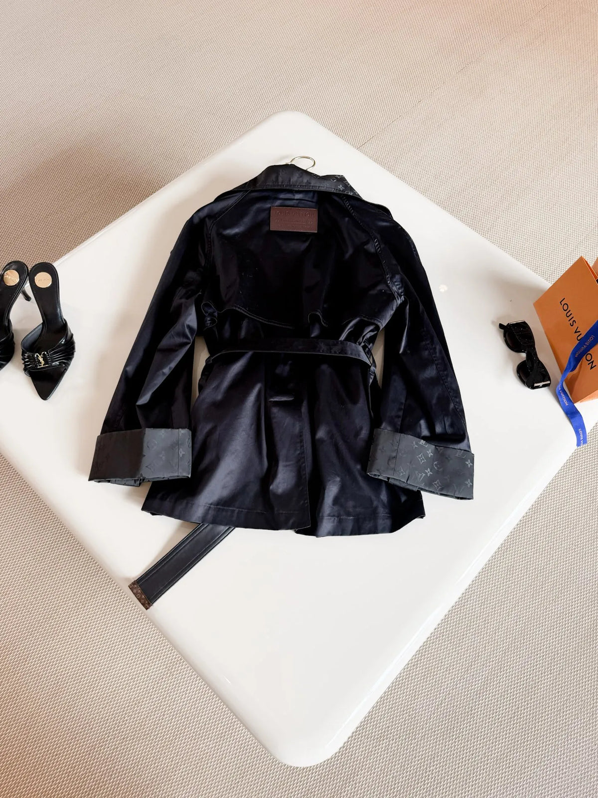 Louis Women's Monogram Lapel Oversized Trench Coat 26S