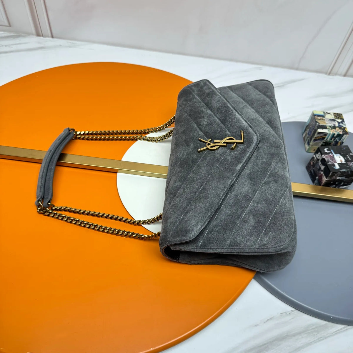LouLou 11.4 in Suede Shoulder Bag 801439