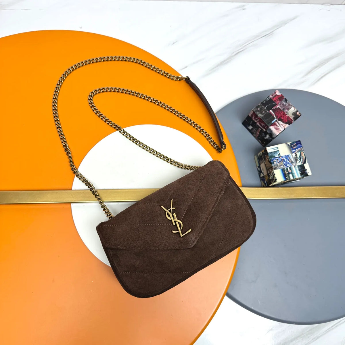 LouLou 7.9 in Suede Shoulder Bag 821749