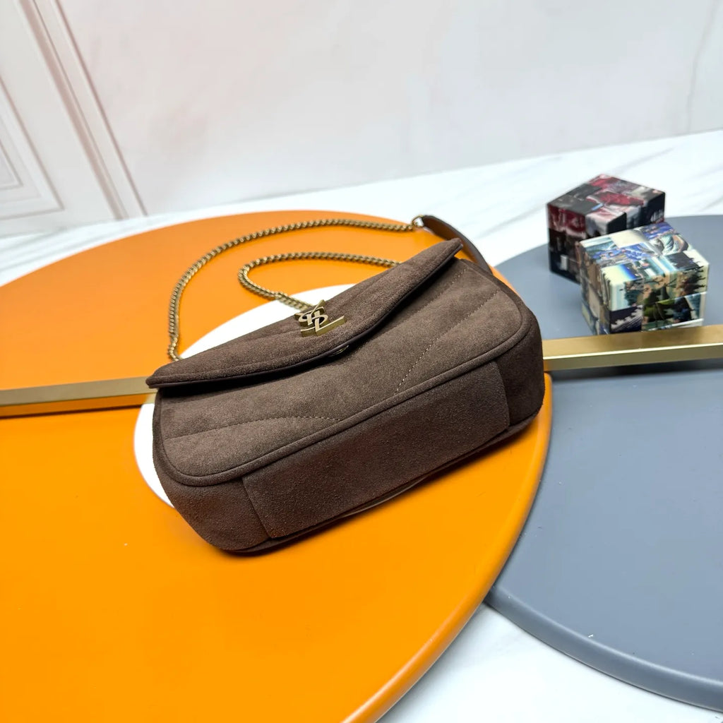 LouLou 7.9 in Suede Shoulder Bag 821749
