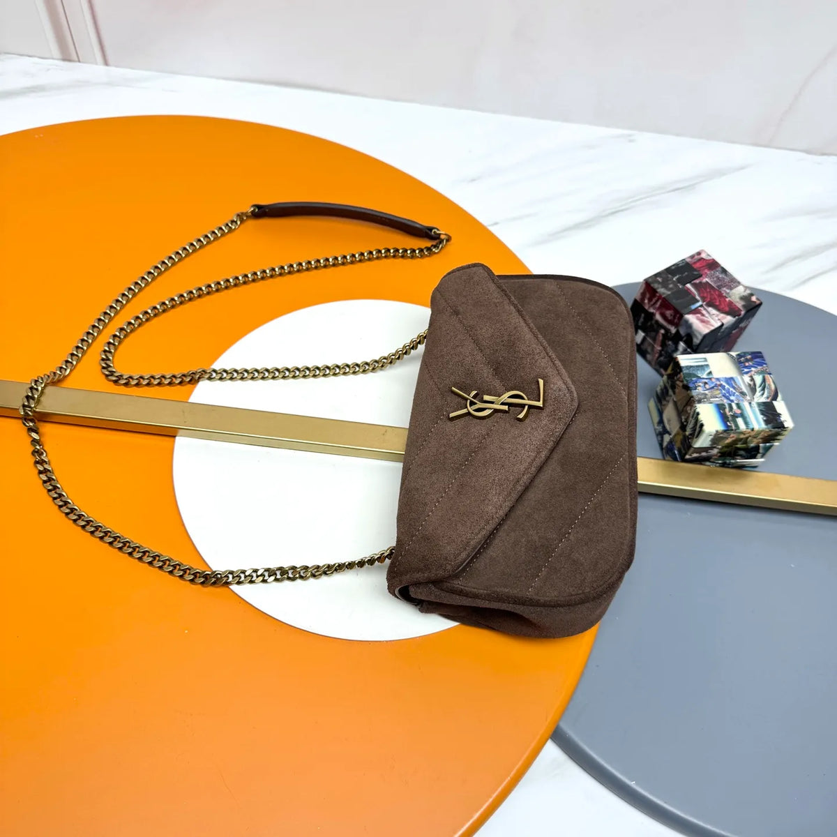 LouLou 7.9 in Suede Shoulder Bag 821749