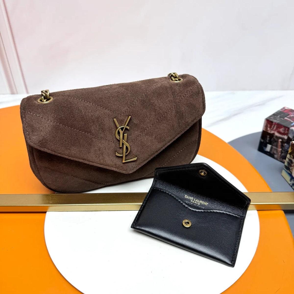 LouLou 7.9 in Suede Shoulder Bag 821749