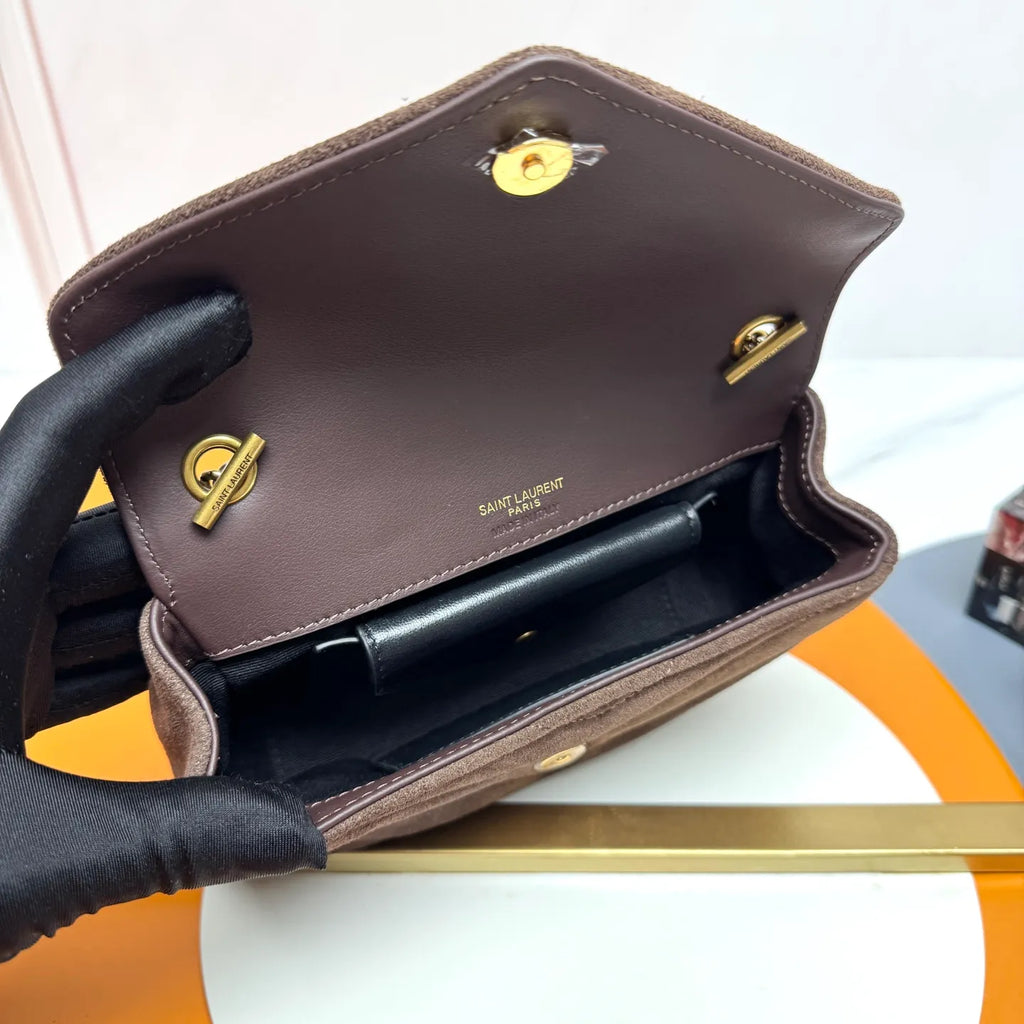 LouLou 7.9 in Suede Shoulder Bag 821749