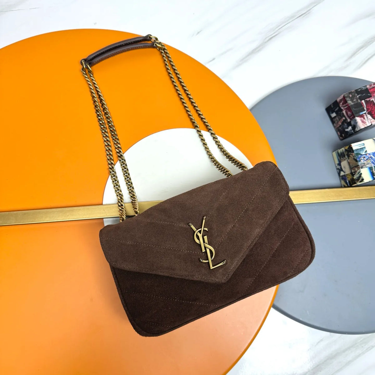 LouLou 9.4 in Suede Bag 801437