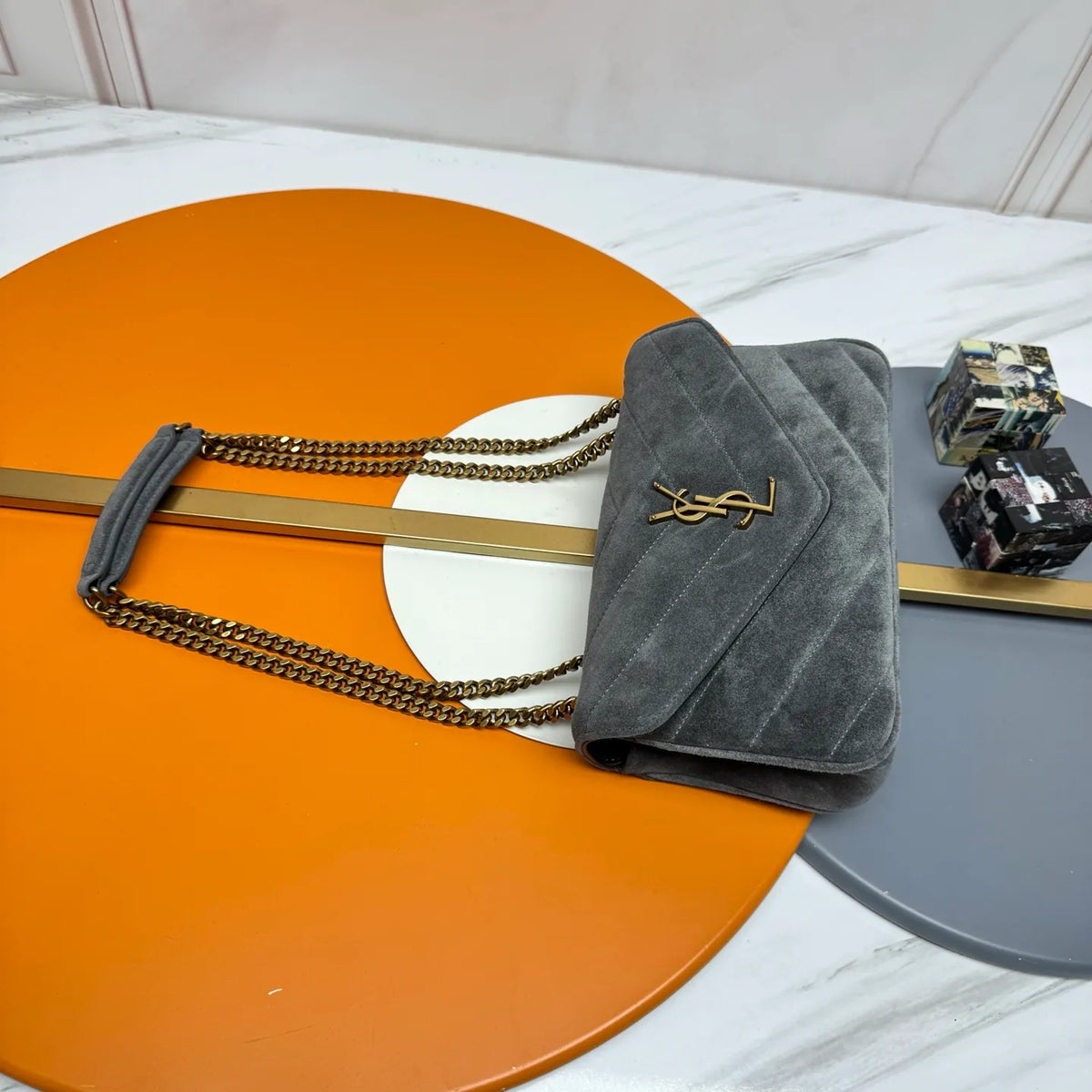 LouLou 9.4 in Suede Bag 801437