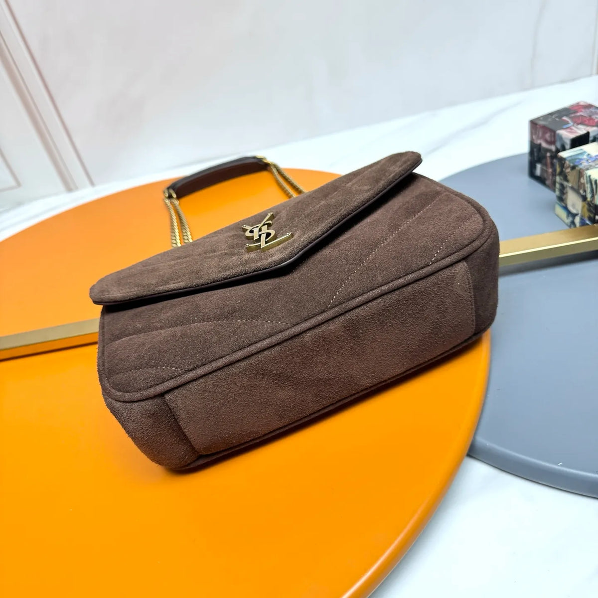 LouLou 9.4 in Suede Bag 801437