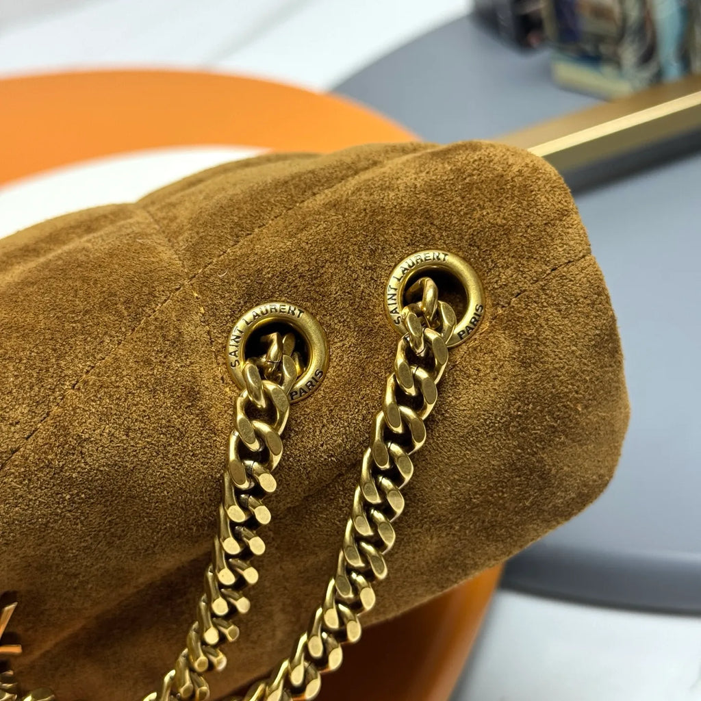 Loulou Puffer Mini 9.1 in Suede Bag 759337