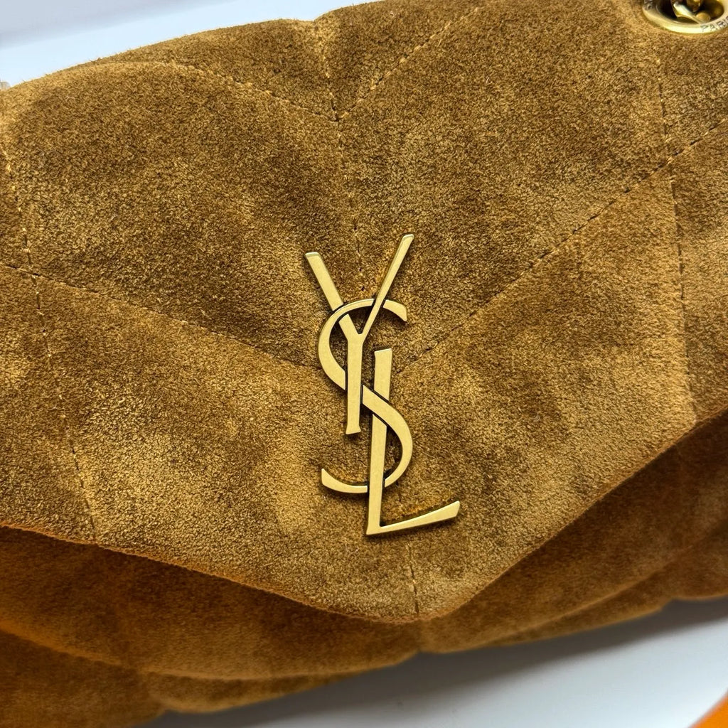 Loulou Puffer Mini 9.1 in Suede Bag 759337