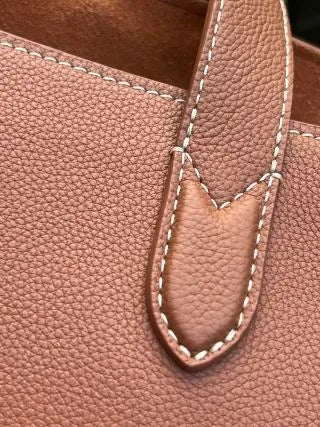 Low Key Cabas Medium Leather Handbag M25342 Brown