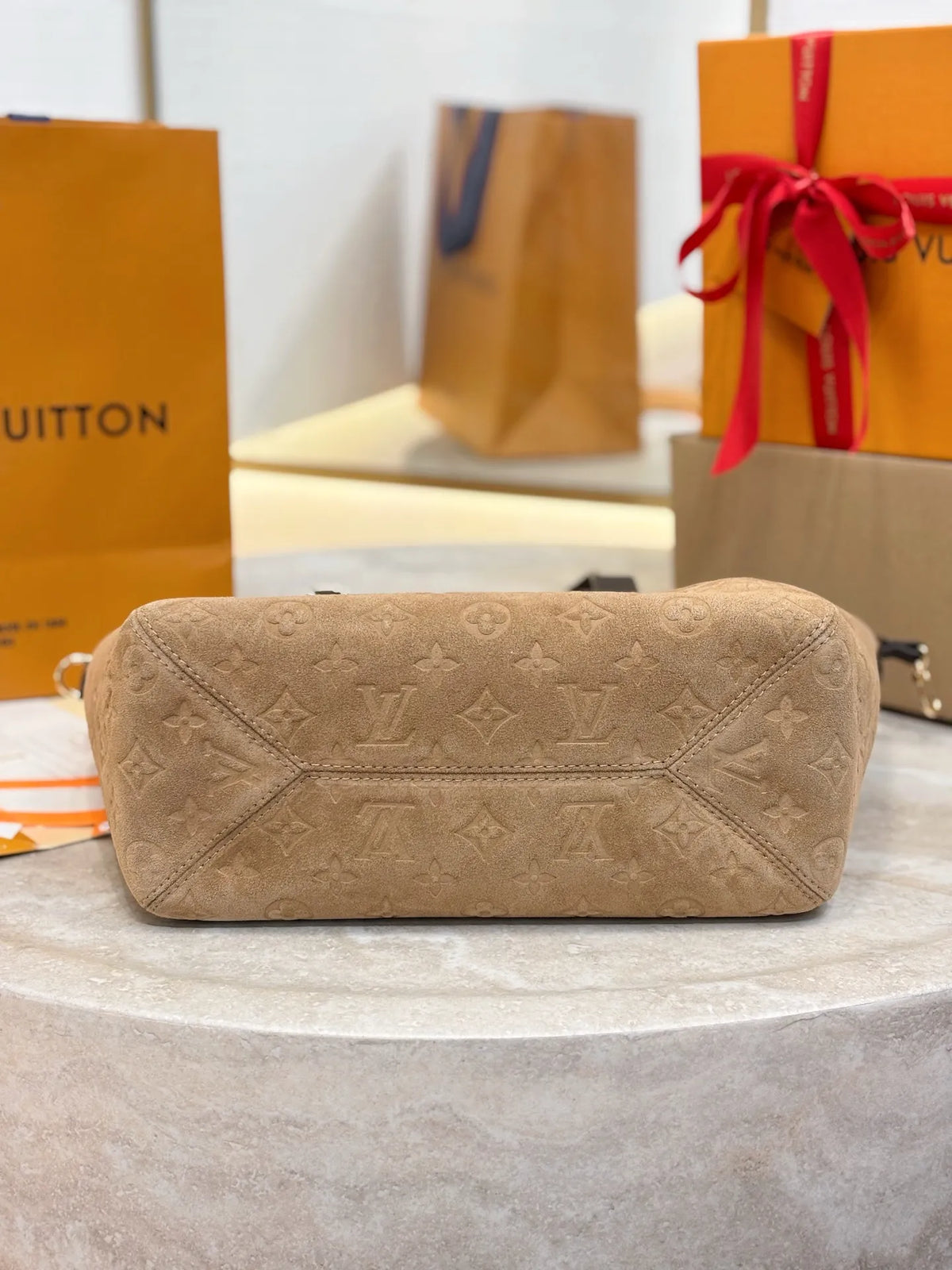 LV Back to School Monogram Suede 15.7 in Handbag M29836