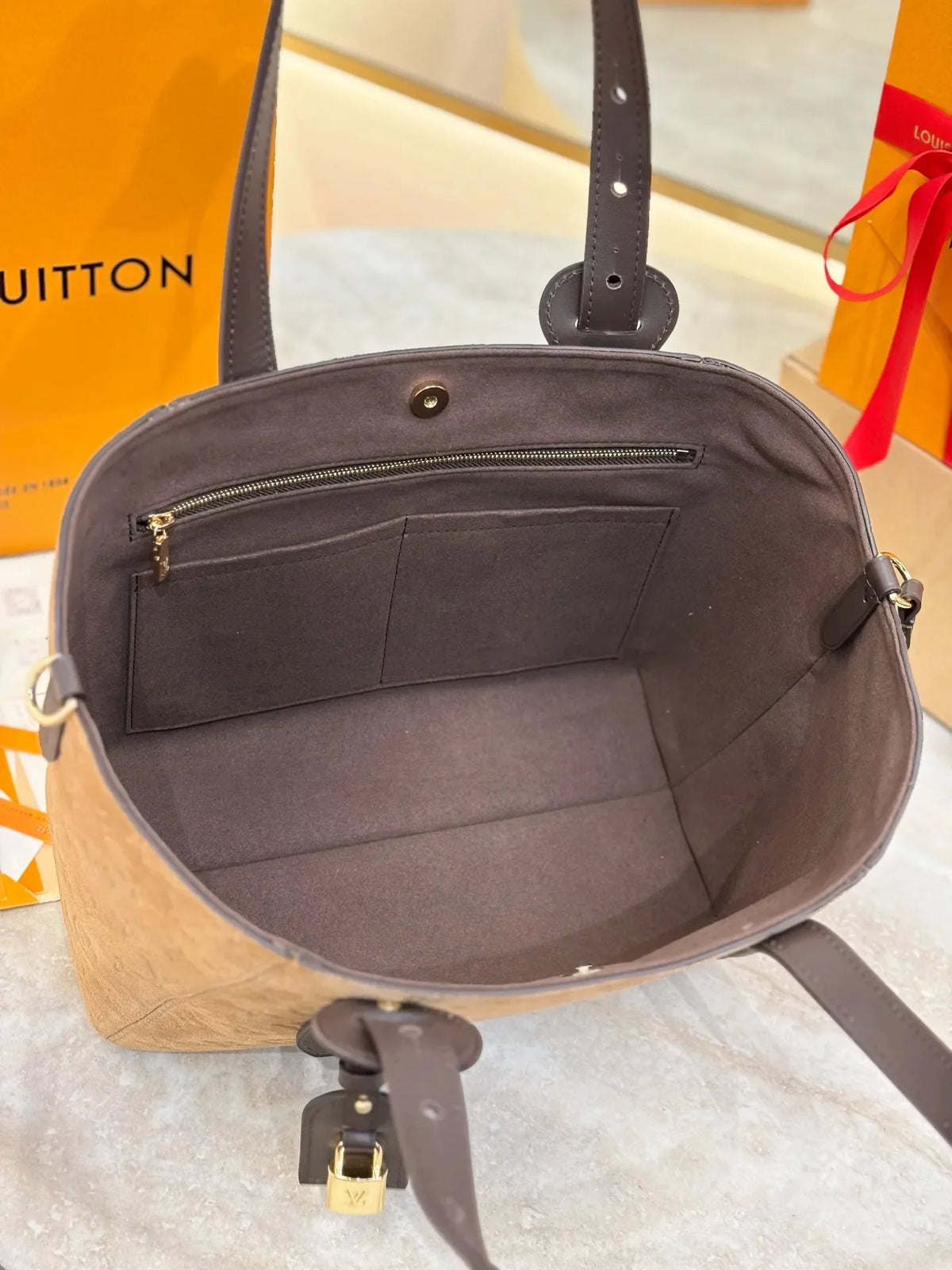 LV Back to School Monogram Suede 15.7 in Handbag M29836