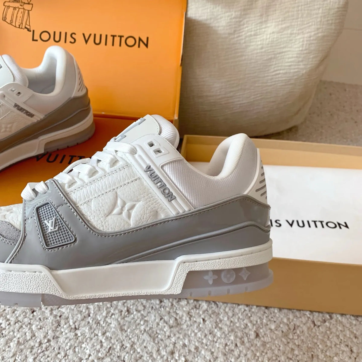 LV Trainer Patent Leather Low-Top Sneakers