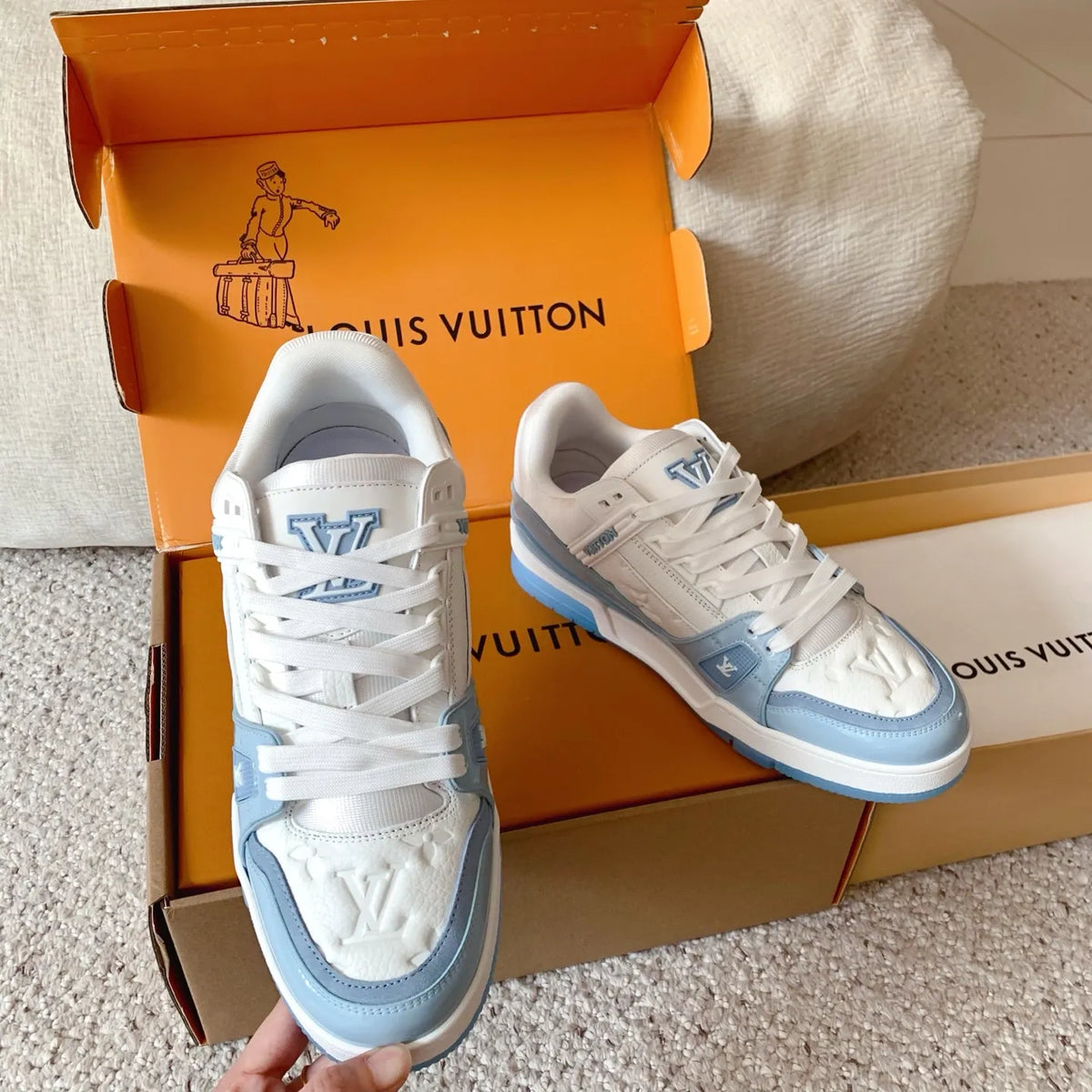 LV Trainer Sneakers Patent Leather