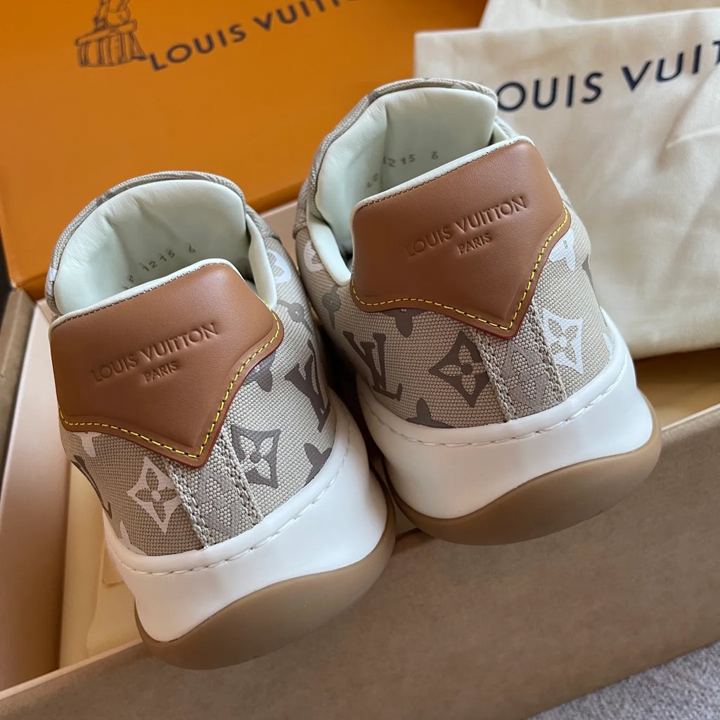 LV Women's Tilted Biscuit Sneakers Washed Denim 349671