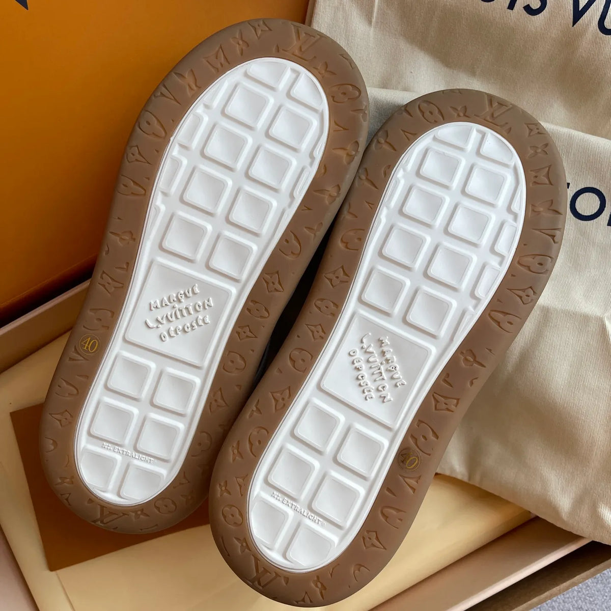 LV Women's Tilted Biscuit Sneakers Washed Denim 349671