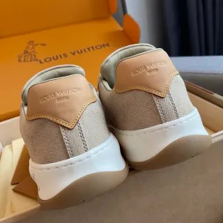 LV Women's Tilted Biscuit Sneakers Washed Denim Raw Rubber 349663