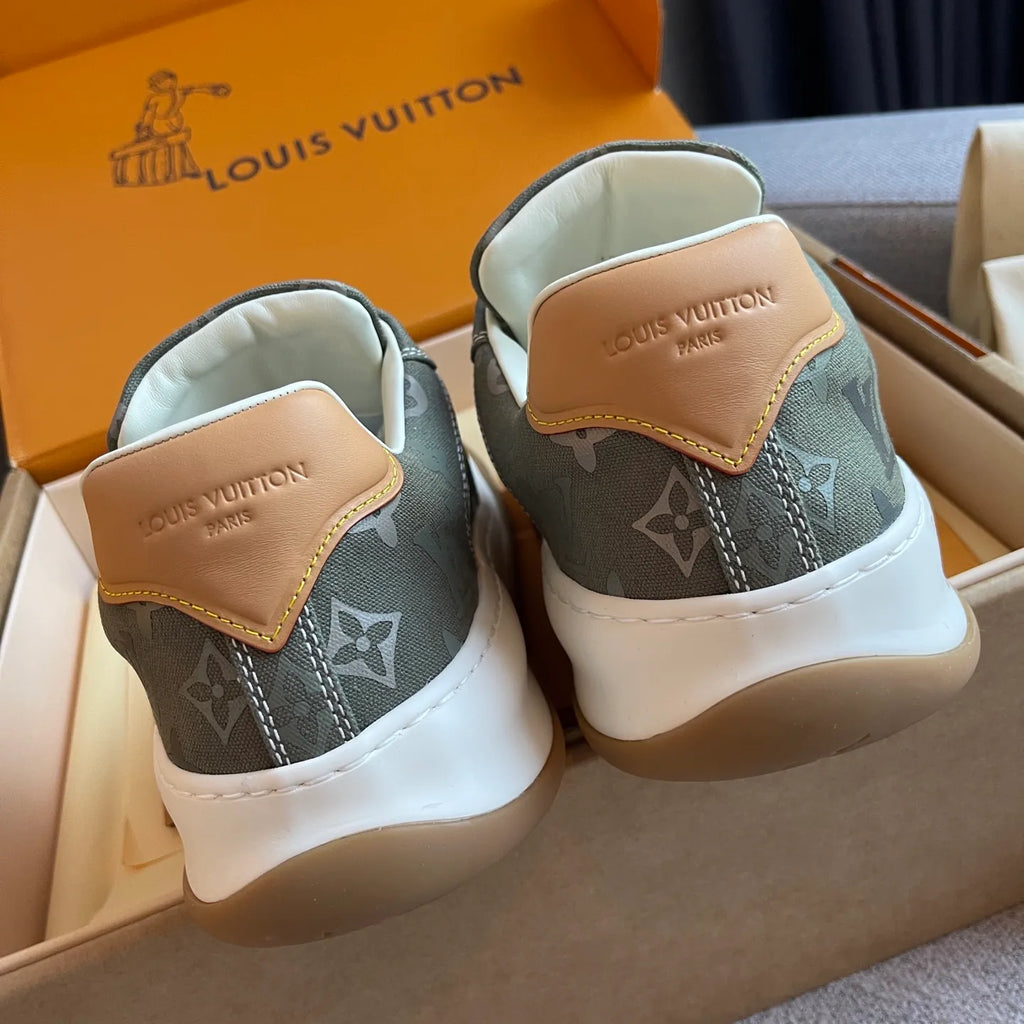 LV Women's Tilted Biscuit Sneakers Washed Denim Raw Rubber 349675