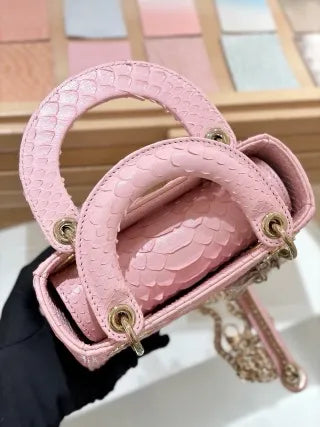 Lyco 17 Snake Skin Belly Powder Handbag 135351