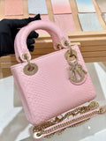 Lyco 17 Snake Skin Flap Shoulder Bag Powder 135349