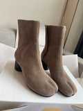 Maison Margiela Women's Split-Toe Suede Ballet Boots