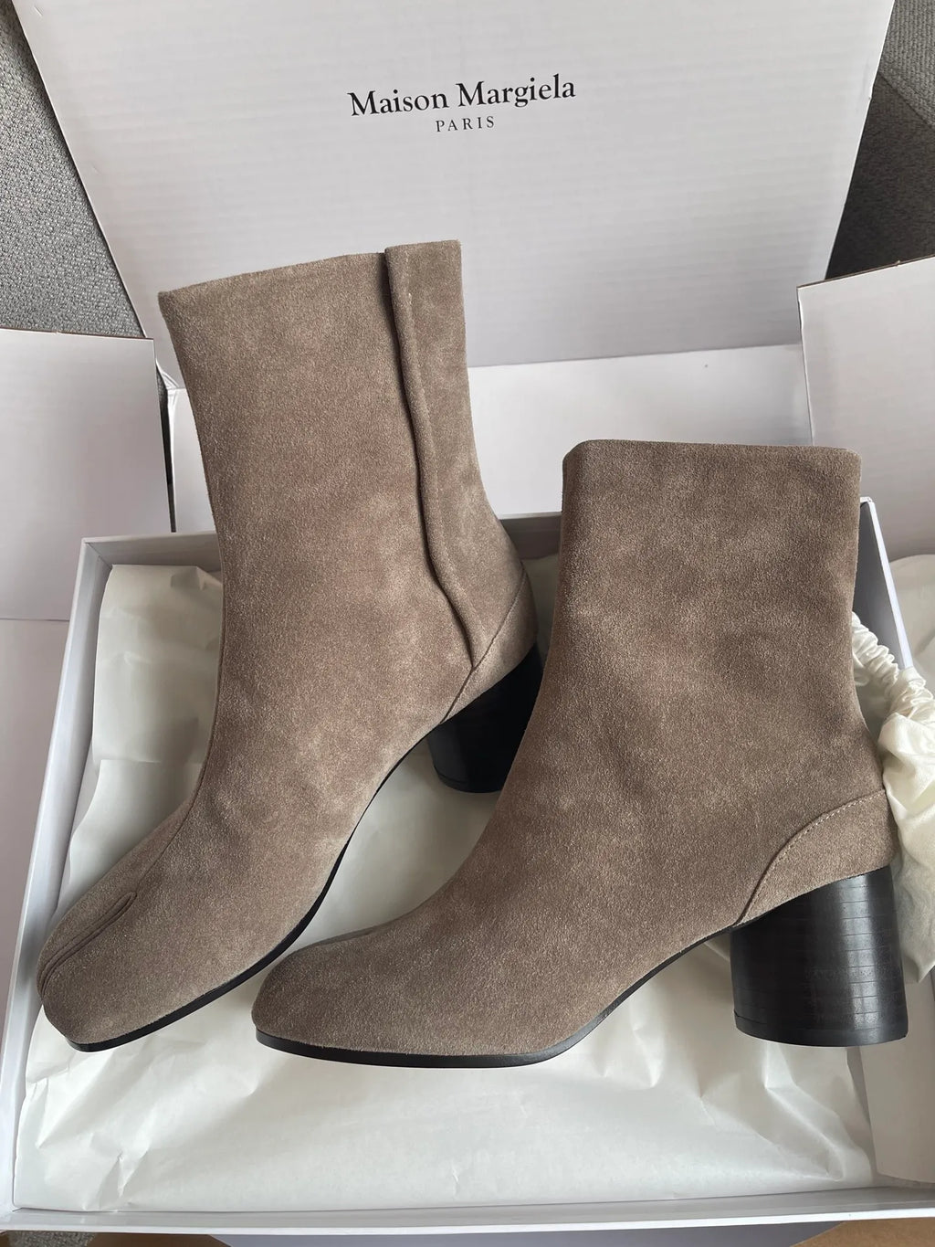 Maison Margiela Women's Split-Toe Suede Ballet Boots