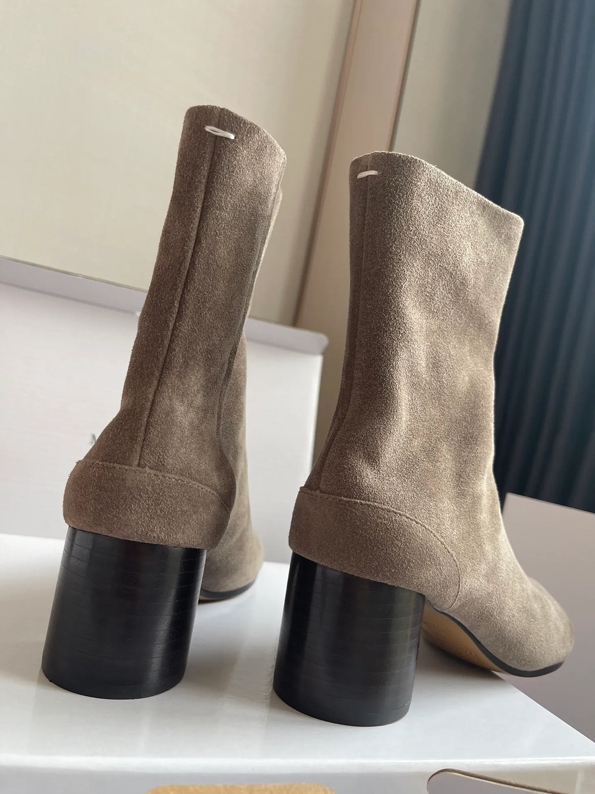 Maison Margiela Women's Split-Toe Suede Ballet Boots