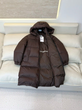 Max Mara Women's 90% White Goose Down Long Jacket