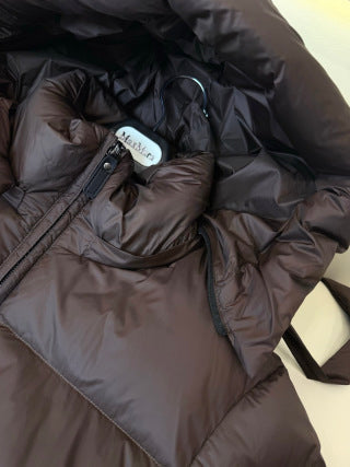 Max Mara Women's 90% White Goose Down Long Jacket