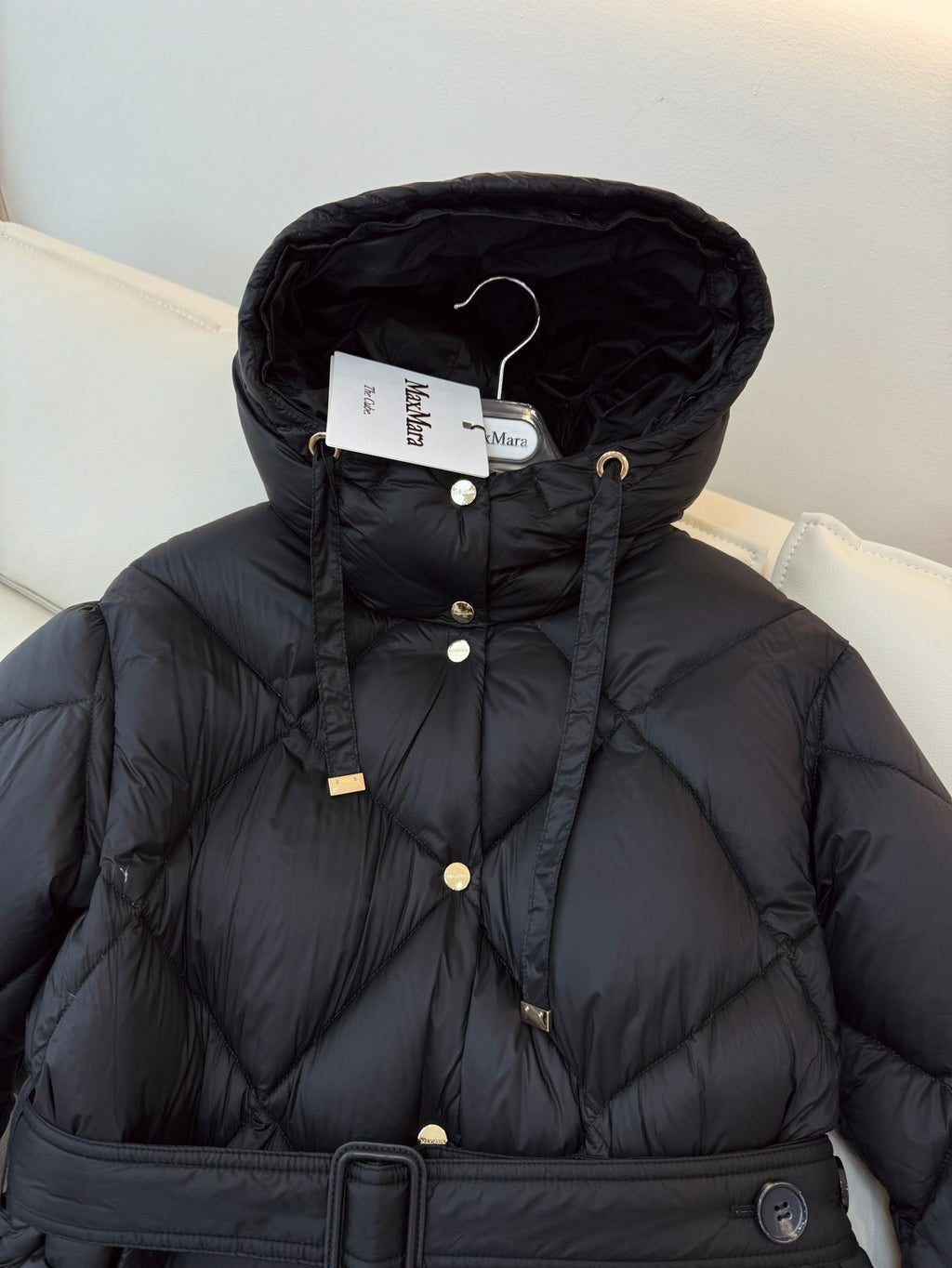 Max Women's White Goose Down Long Puffer Coat
