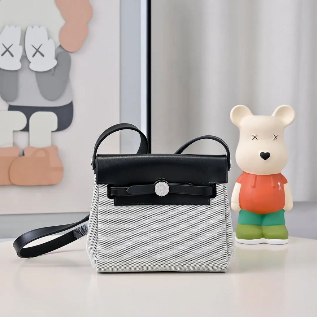 Mini Herbag 7.9 in Canvas Leather Handbag