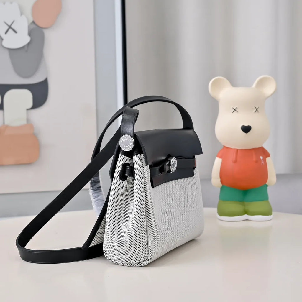 Mini Herbag 7.9 in Canvas Leather Handbag