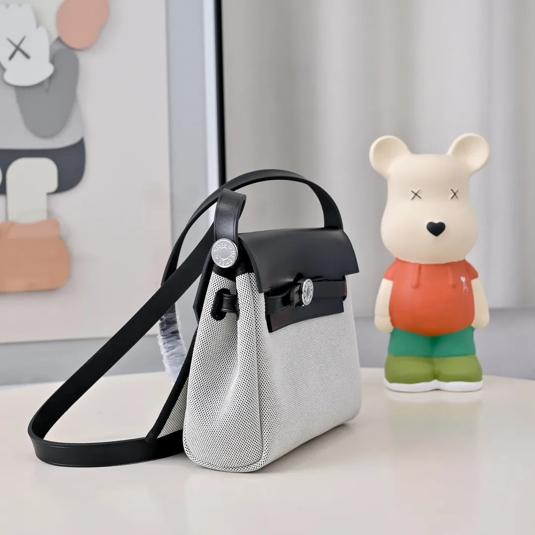 Mini Herbag 7.9 in Canvas Leather Handbag