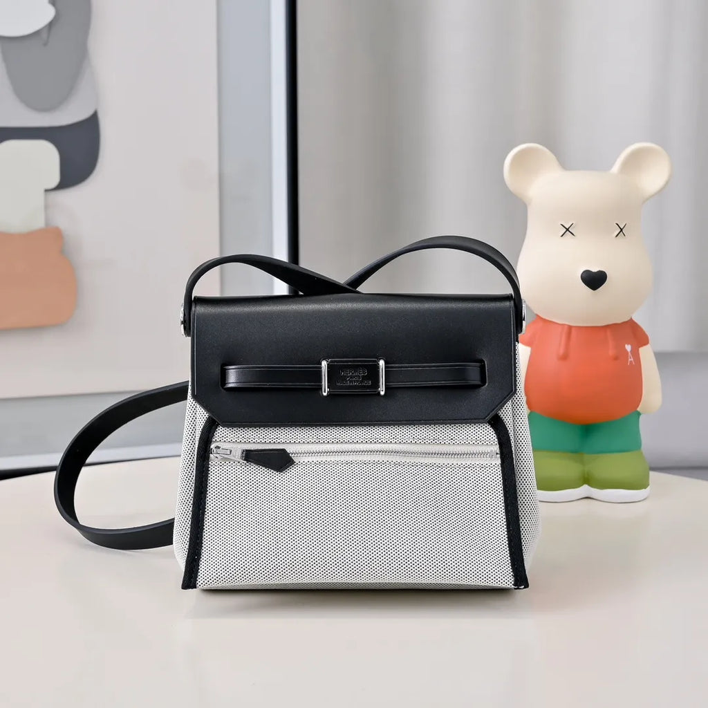 Mini Herbag 7.9 in Canvas Leather Handbag