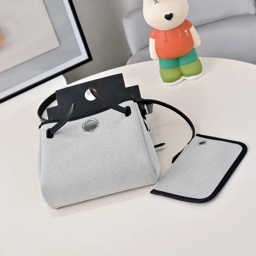 Mini Herbag 7.9 in Canvas Leather Handbag