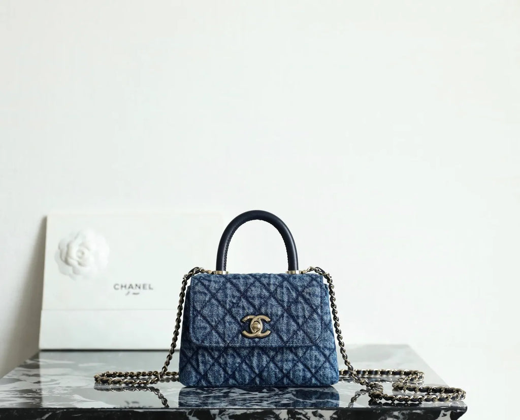 MiniCocohandle MISS 26 Series Denim Handbag Washed Blue