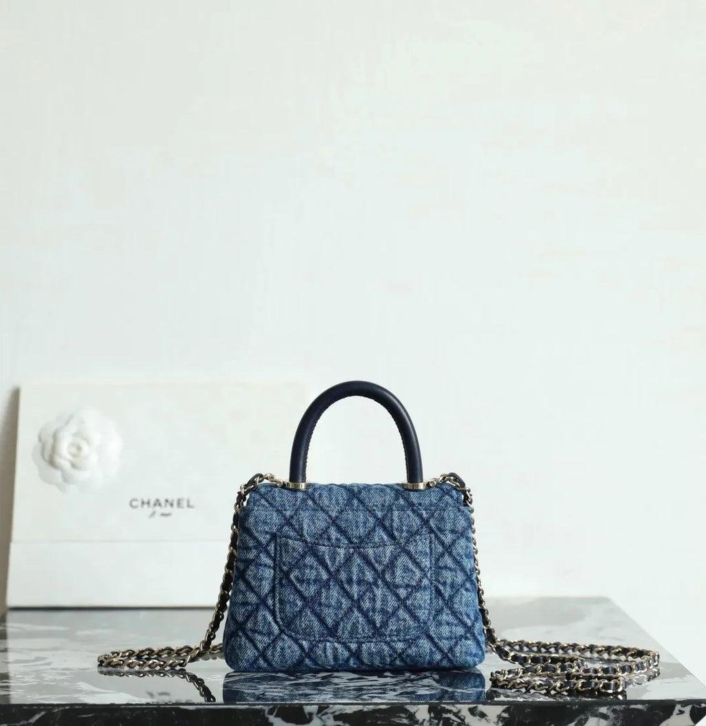 MiniCocohandle MISS 26 Series Denim Handbag Washed Blue