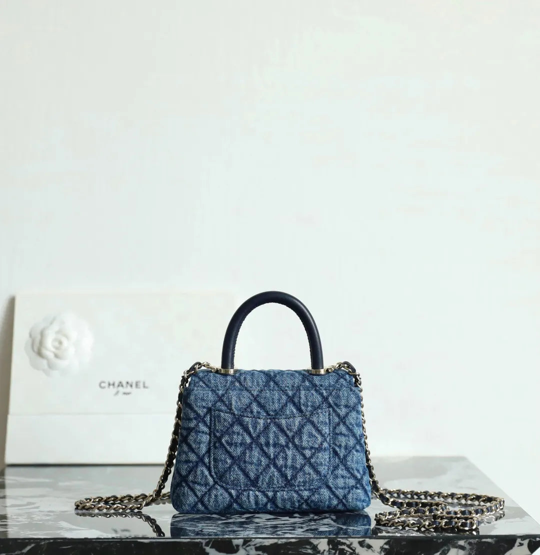 MiniCocohandle MISS 26 Series Denim Handbag Washed Blue