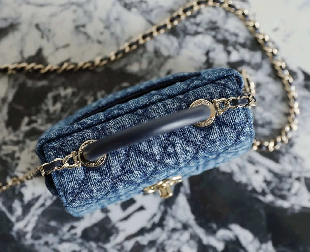 MiniCocohandle MISS 26 Series Denim Handbag Washed Blue