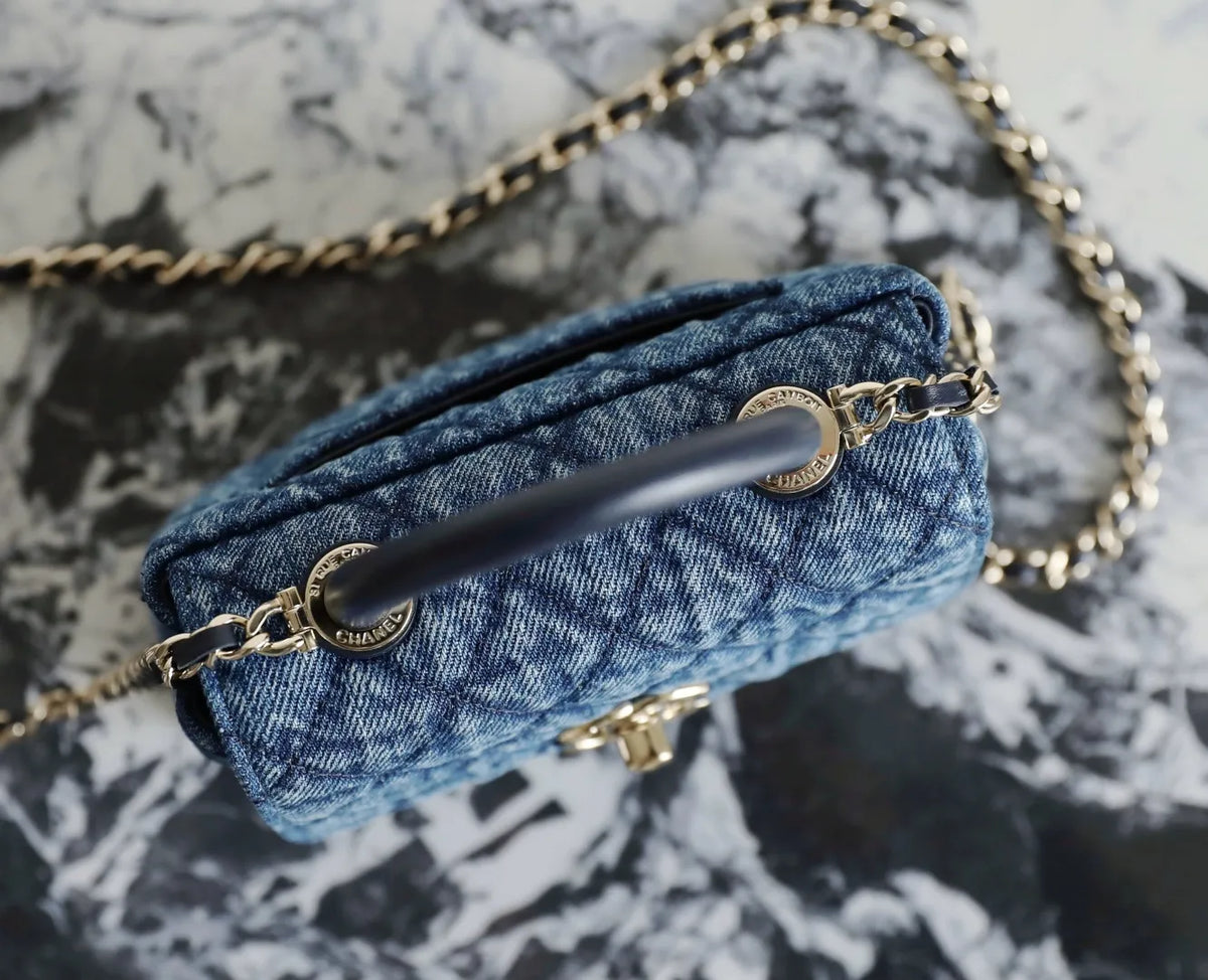 MiniCocohandle MISS 26 Series Denim Handbag Washed Blue