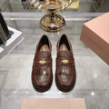 Miu Miu Women's Coin Tassel Loafers Polished Calfskin