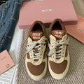 Miu Miu Women's Gymnasium Sneakers Cowhide Calfskin Suede 379804
