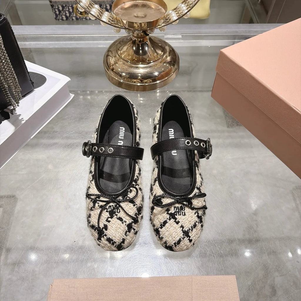 Miu Miu Women's Mary Jane Ballet Flats Rubber 2026