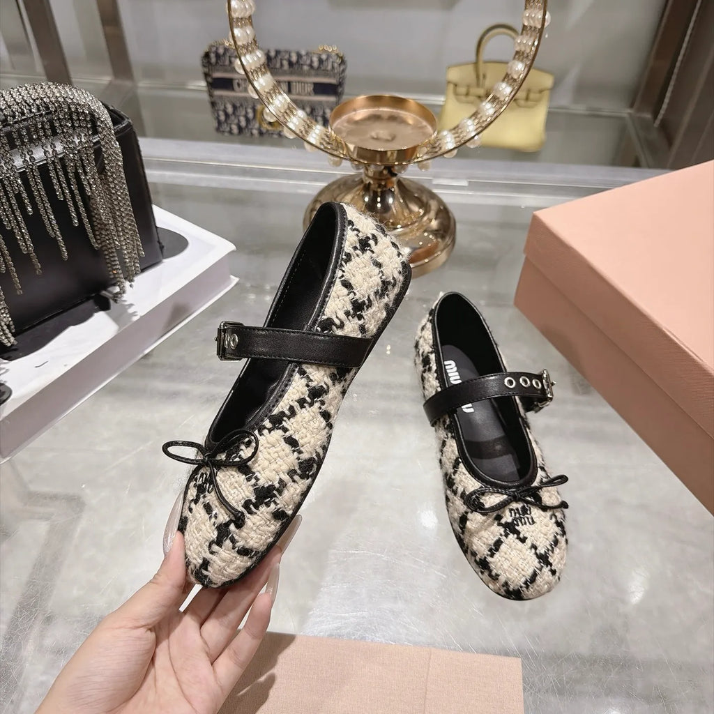 Miu Miu Women's Mary Jane Ballet Flats Rubber 2026