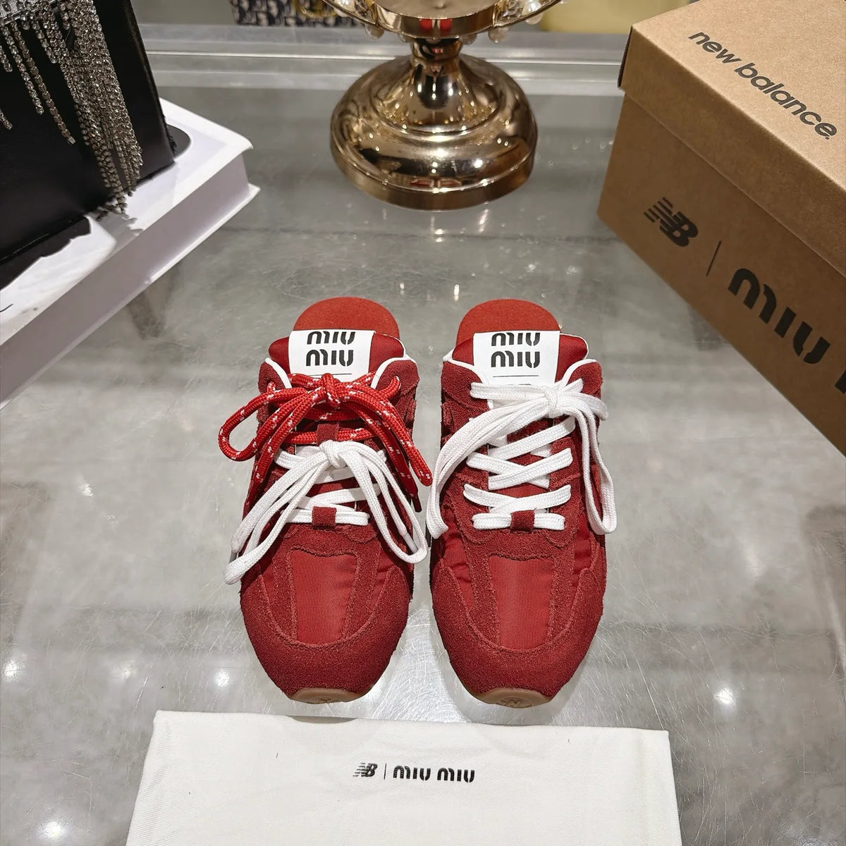 Miu Miu Women's New Balance 530 Mule Sneakers Suede 2026