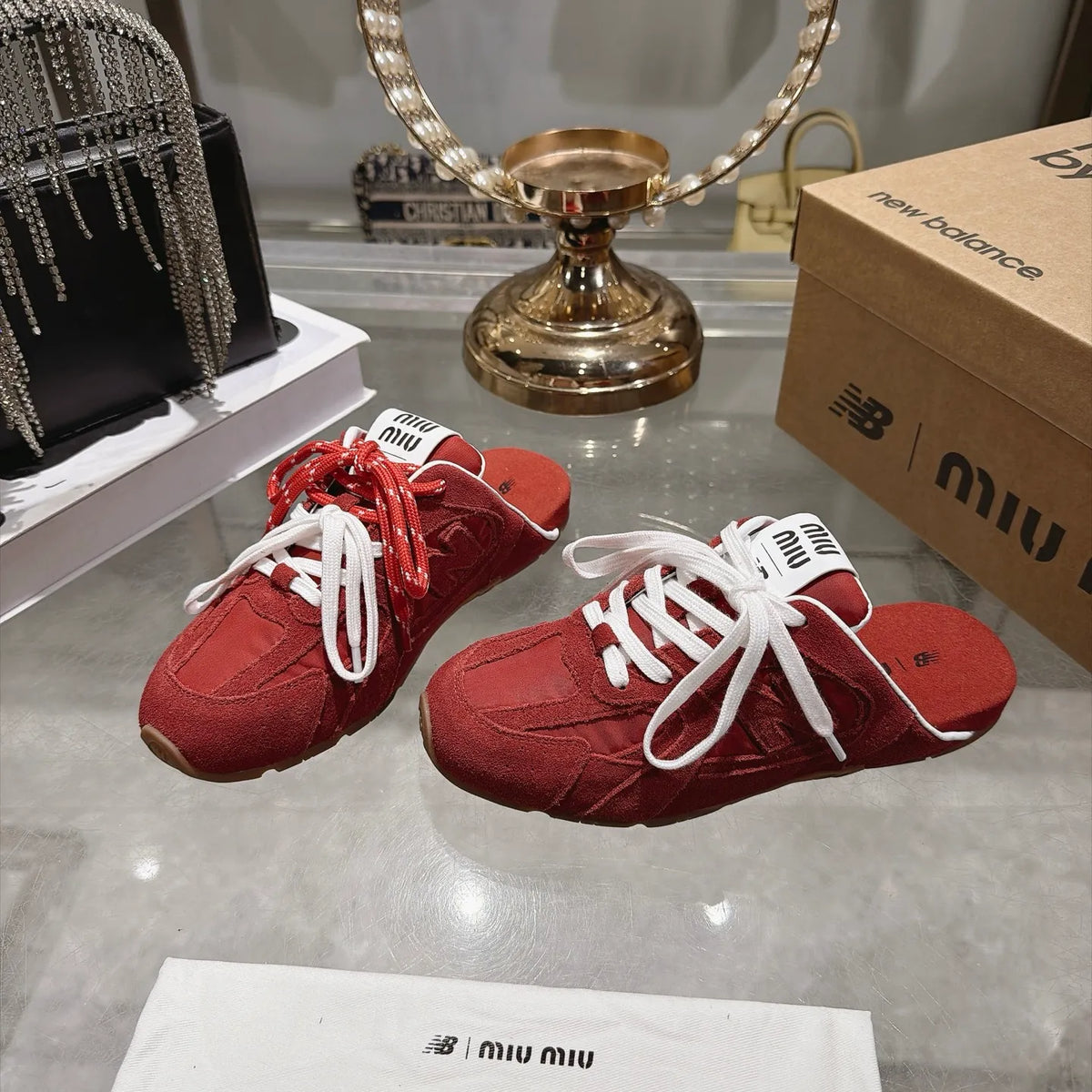 Miu Miu Women's New Balance 530 Mule Sneakers Suede 2026