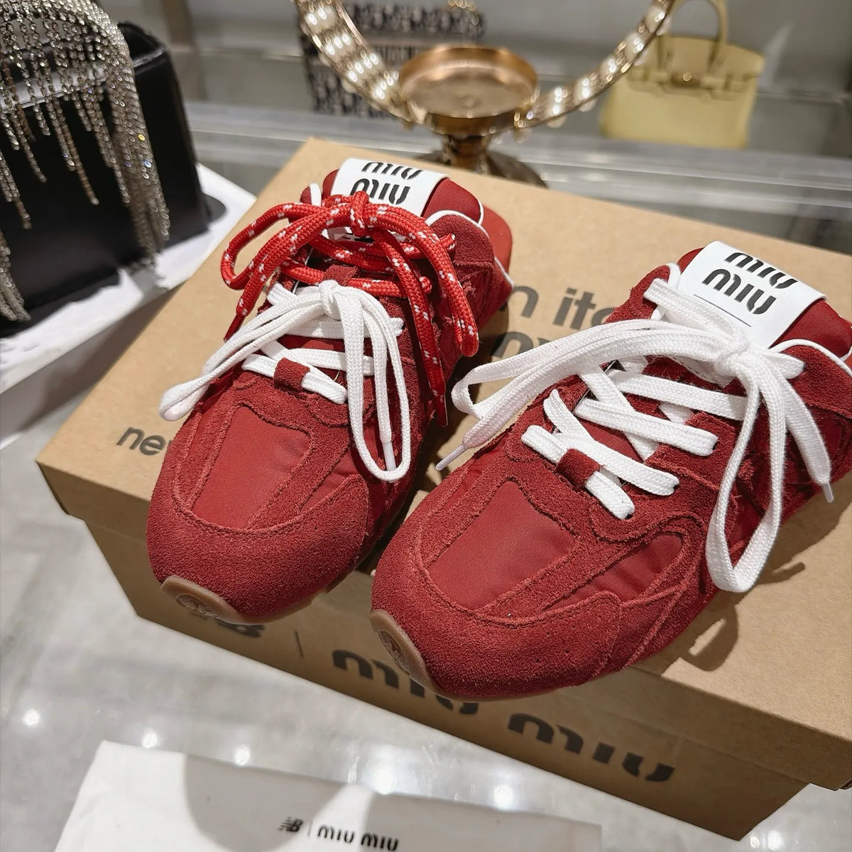 Miu Miu Women's New Balance 530 Mule Sneakers Suede 2026