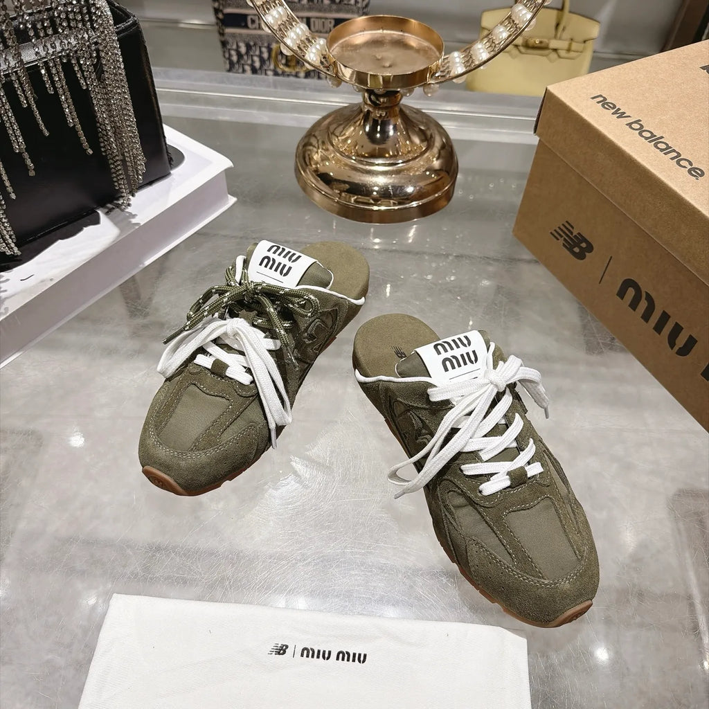 Miu Miu Women's New Balance 530 Mule Sneakers Suede TPU