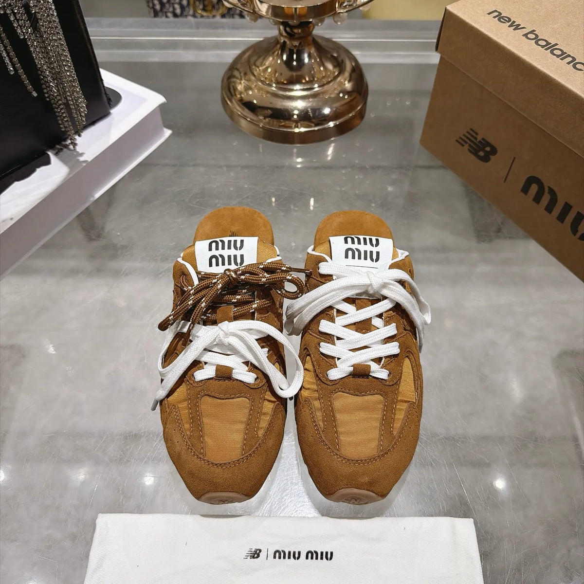 Miu Miu Women's New Balance 530 Mule Sneakers Suede TPU 2026