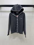 MiuMi* Women's Hooded Knit Cardigan